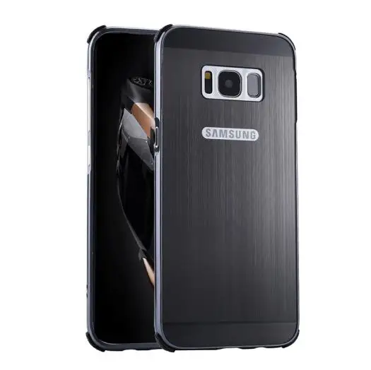 Nohon для samsung Galaxy S8 Plus чехол противоударный металлический Алюминиевая Матовая рамка PC задняя крышка для Galaxy S8 S8 Plus S8+ чехол Coque - Цвет: Черный