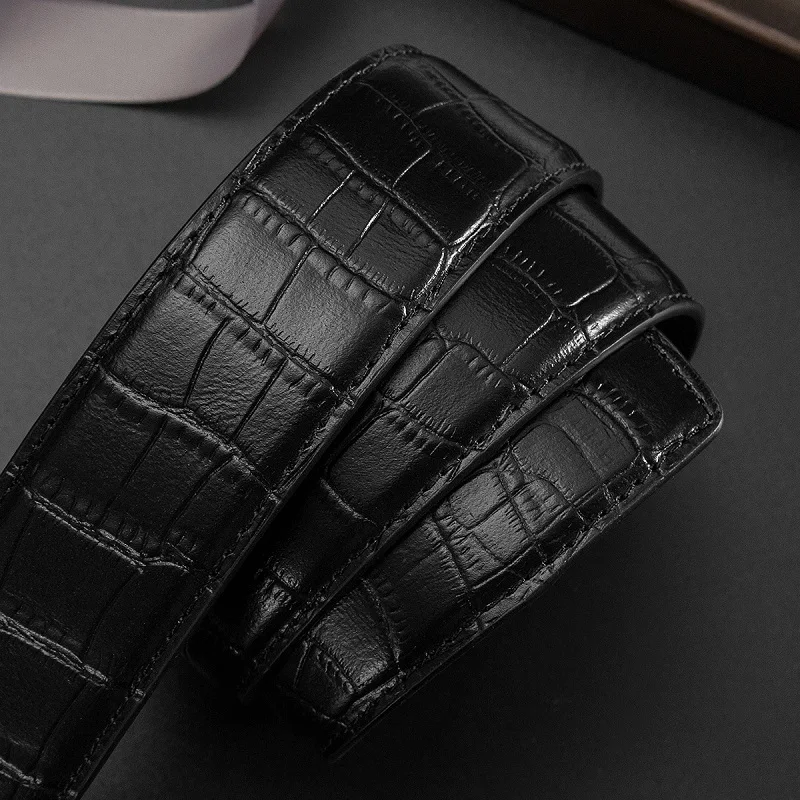 BISON DENIM, мужской ремень из натуральной кожи, автоматический, сплав, бриллиантовая Пряжка, роскошный кожаный ремешок для мужчин, высокое качество, N71507