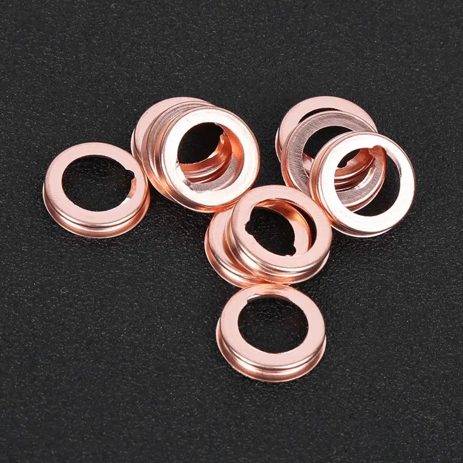10Pcs Oil Drain Plug Crush Washer Gaskets 11026JA00A Fit for Nissan 2010-2011 Metal Crush Gaskets Car Accessories
