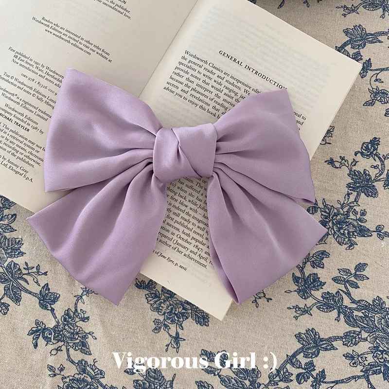 metal hair clips Vintage Big Hair Bow Ties Cute Hair Clips Satin Two Layer Butterfly Bow Hairpin Girl Hair Accessories For Women Bowknot Hairpins black head scarf Hair Accessories