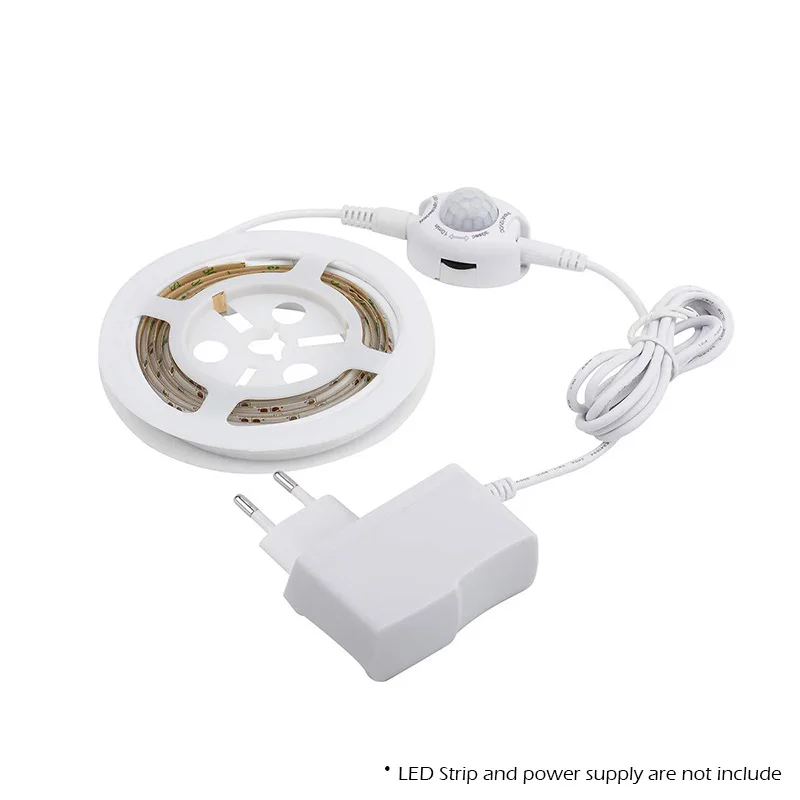 DV5-12V 3A PIR Motion Sensor Switch Adjustable Time Smart IR Human Body Sensor Detector ON Off Control for LED Strip Light Home