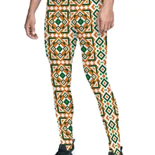 Мужские брюки с абстрактным геометрическим дизайном, мужские Леггинсы с карманами, скрытый карман, высокая талия, одежда на День Благодарения