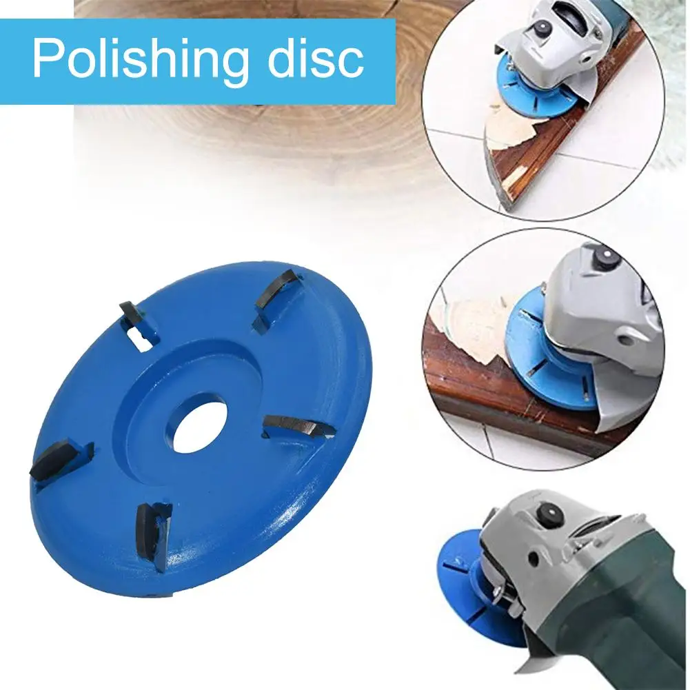 

90mm Wood Carving Disc Angle Grinder Woodworking Turbo Plane For 16mm Aperture Angle Grinder Five-tooth Milling Cutter Tool