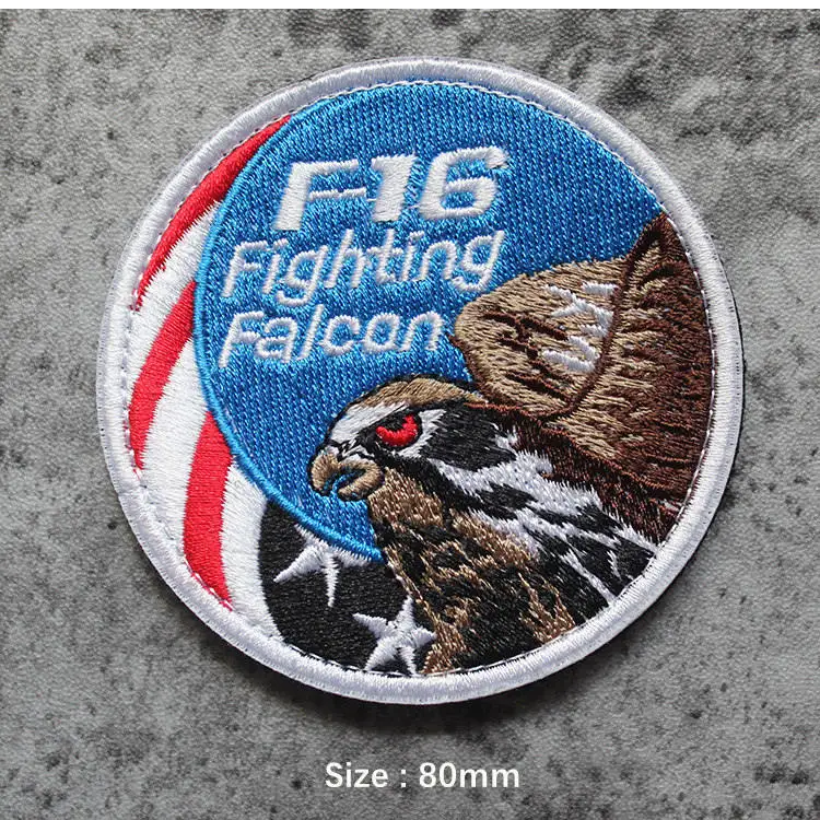 США вышивка боевой дух Волшебная наклейка F16 Боевой сокол США Джордж Нептун копье действие Тактический значок патч - Цвет: No 1