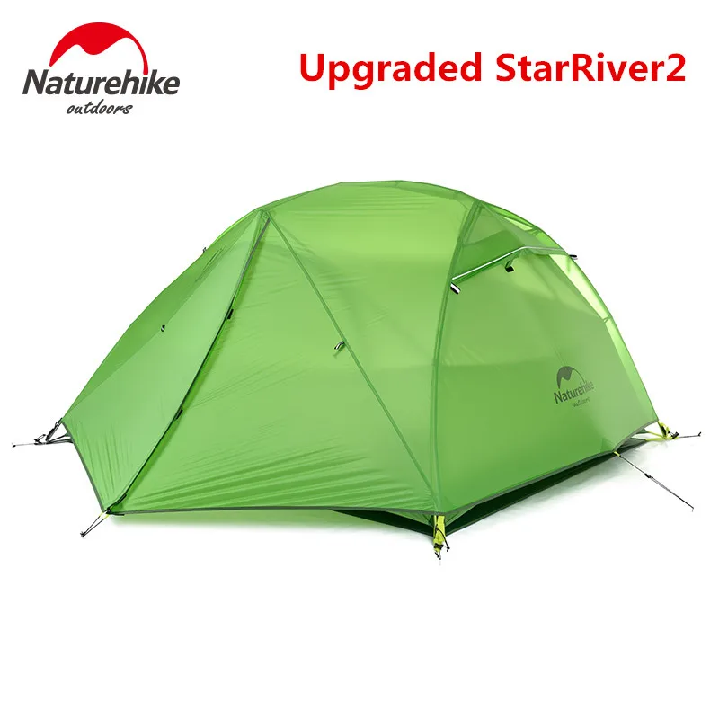 Палатка туристическая Ультралегкая из силикона 20D 2 слоя водостойкая|outdoor camping