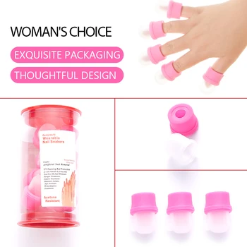 

10pcs Wearable Nail Soakers Off UV Gel Art Polish Remover Manicure Artificial Nail Removal Tools