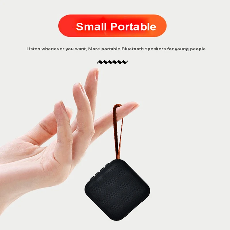 T5 Wireless Powerful Bluetooth Speaker Portable Column Mini Speaker Bluetooth 4.2 Outdoor Column Soundbox with TF card FM radio