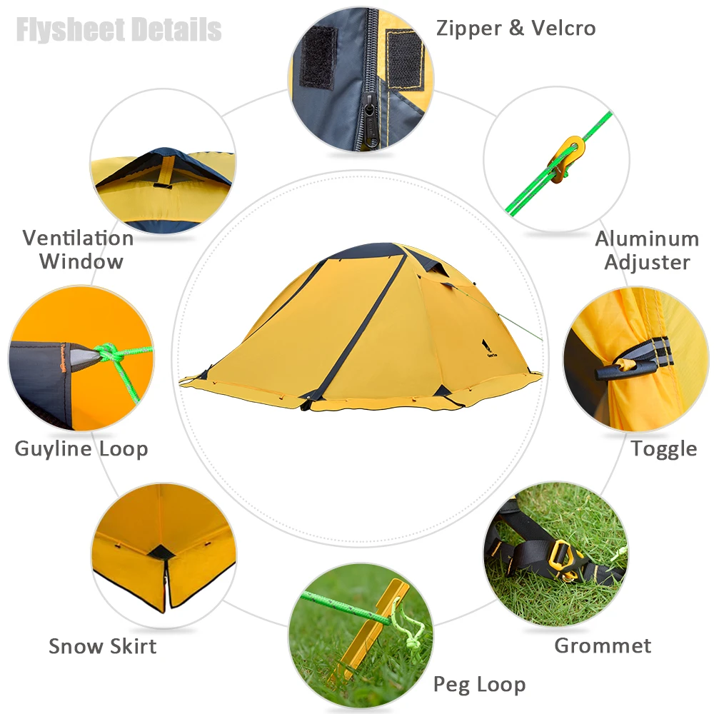 GeerTop 4-6 Person Roof Top Waterproof Durable Camping Tent