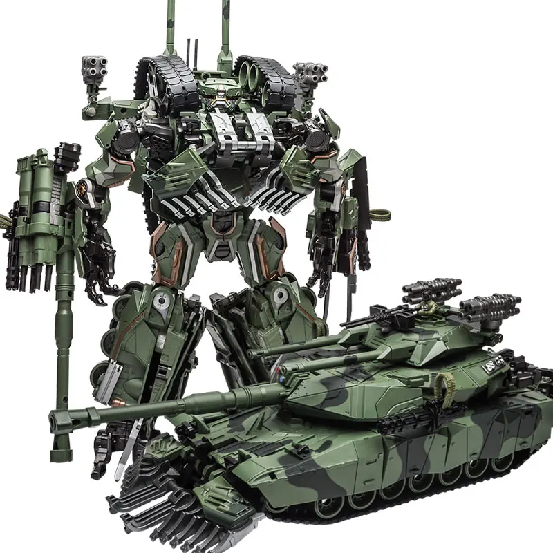 

WJ Transformation Brawl Alloy Toys 28CM SS Leader Camouflage Tank M1A1 Mode KO Action Figure Robot Model Collection Kids Gifts