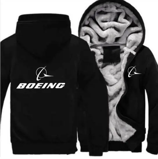

New autumn and winter pilot BOEING hooded jacket BOEING Airbus hoodie sports zipper thickening camouflage jacket 777 787 747