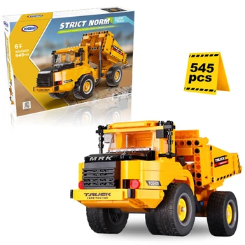 

MOC Vehicle 545Pcs Mechanical Educational Small Particle Engineering Dump Truck Building Blocks DIY Construction Model Gift