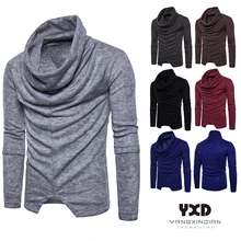 

Mens clothes Man Sweater Pullover Men Clothing Mans Sweaters Jumper Men Pile collar Cotton Slim Fit Warm Winter Knitted Pullover