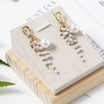 

Tassel Simulated-pearl String Bohemia Drop Dangle Earrings Long Korean Crystal Golden Metal Female Fashion Statement Earrings