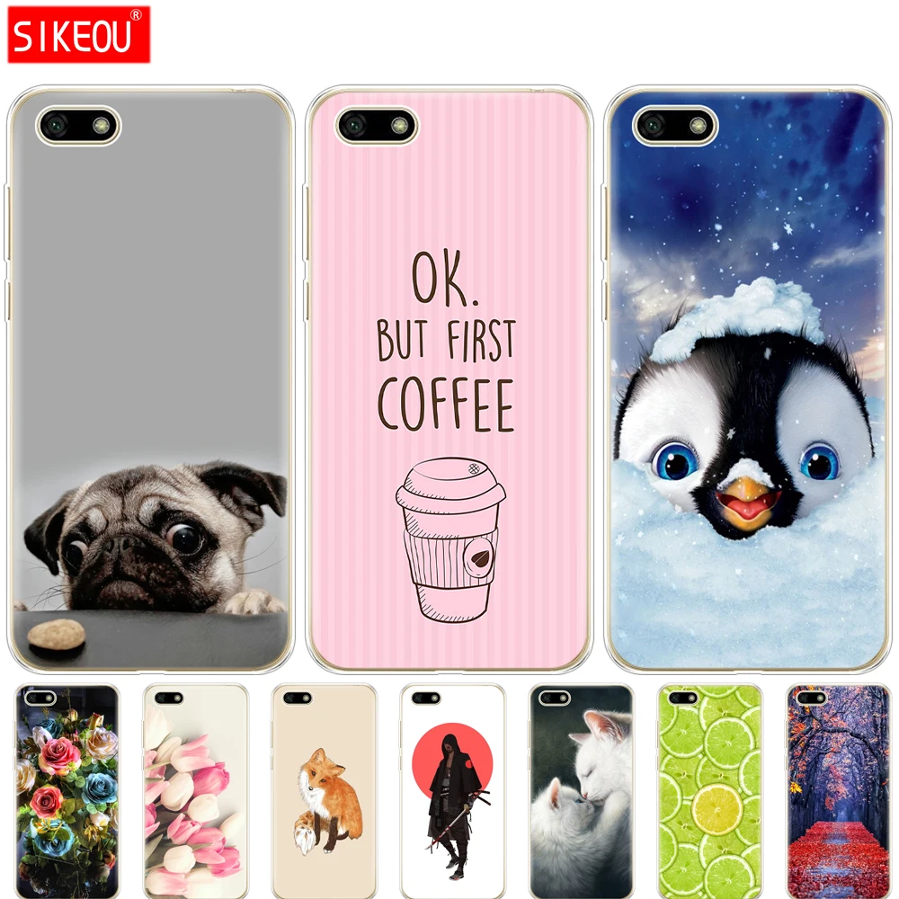 

Silicon phone Case For Huawei Y5 2018 PRIME 5.45" inch Soft Cartoon TPU Phone Case for huawei Y5 2018 Back Cover Protective Case