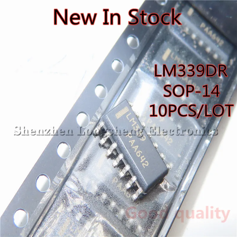 

10 шт./лот Новый LM339 LM339DR SMD SOP-14 четырехъядерный Компаратор напряжения, новая модель