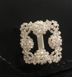 Crystal 2 шт. изысканные 34 мм стразы пряжки для женской обуви Сумки Роскошные ленты аксессуары для пряжки ремня Кристалл шитье стразами DIY - Цвет: Crystal