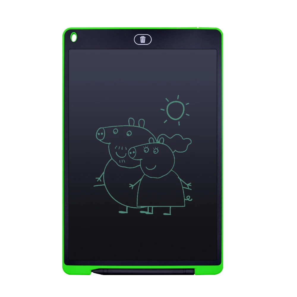 Green CHIPAL 12 дюймов ЖК-планшет для рисования цифровые графические планшеты электронные блокноты для рукописного ввода графическая доска для детей - Цвет: Green