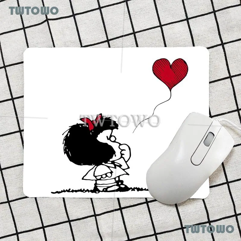 

Cartoon Mafalda New Hot Sell Mouse Pad Natural Rubber Gamer Cartoon Kawaii Anti-slip Lovely Office Decoration Carpet Desk Mat