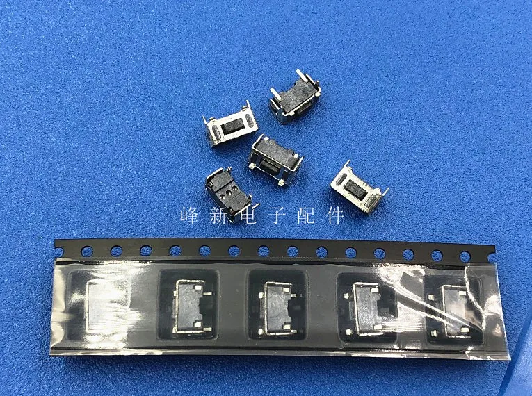 10pcs Taiwan 3.5*6*4.3 SMD 4-pin switch with bracket side press button switch horizontal side touch switch