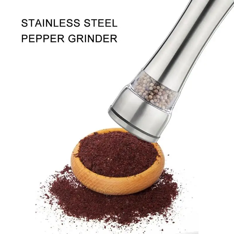 

Pepper Grinder Stainless Steel Salt Pepper Mill Grinder Muller Hand Crank Herb Pepper Mill Grinder Tools Kitchen Accessories
