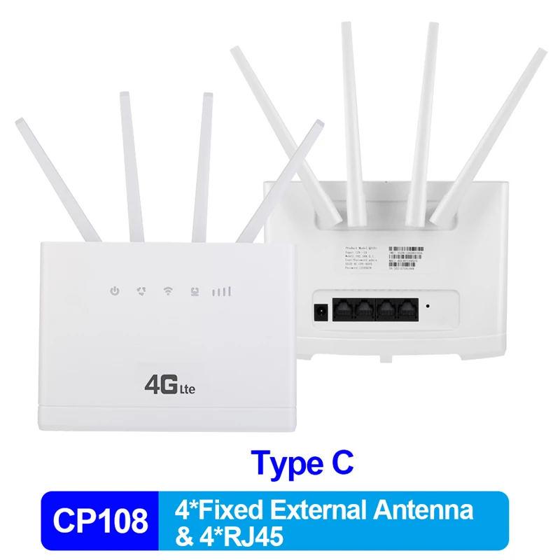 TIANJIE Router Sim 4G LTE Cat4 Mở Khóa Modem 4G Phát Wifi RJ45 WAN LAN Bên Ngoài anten GSM Kích Adapter wifi repeater with lan port Modem-Router Combos