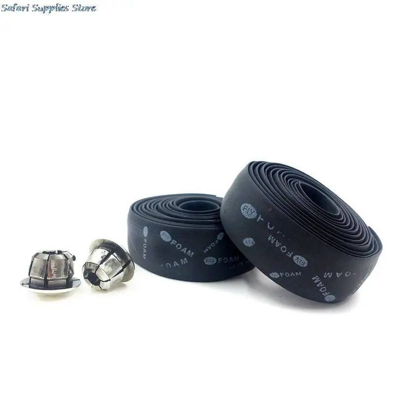 Road Bike Bar Tape Toughness Vibration Damping Anti-Vibration Bent Handlebar Bar Tape Handle belt Wrap+2 Plugs
