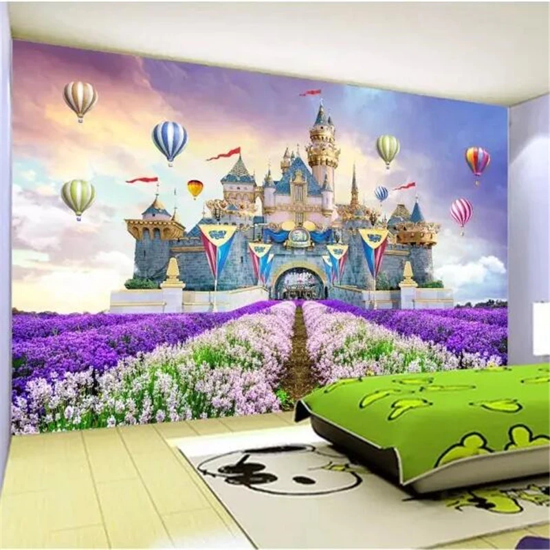 Beibehang-HD-Castle-Fairyland-Children-s-Room-3D-Wall-Custom-Large-Mural-Green-Wallpaper-papel-de (1)