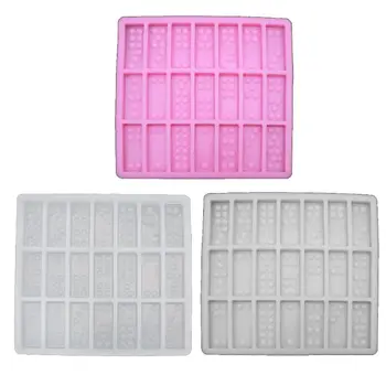 

Silicone Dominoes Mold Chocolates Cake Candy Polymer Clay Dominoes Epoxy Resin Mold Dominoes Game Casino Fun Art Crafts