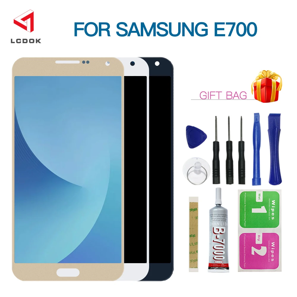 

Adjustable Brightness LCD For Samsung Galaxy E7 E700 E7000 E7009 E700F E700M LCD Display Touch Screen Digitizer Assembly Panel