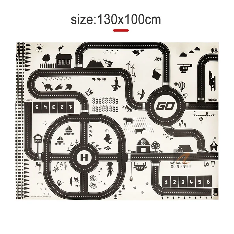 Дорожная карта игрушечный автомобильный игровой коврик дорожный трек Железнодорожный коврик масляная Ткань моющийся Водонепроницаемый городской Дорожный Коврик игровой ковер для детей Подарки для мальчиков - Цвет: express way