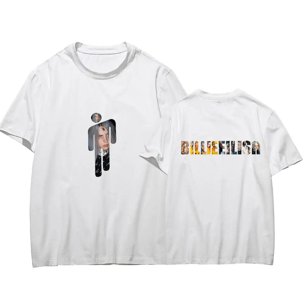 Billie Eilish женская футболка с принтом Харадзюку каваи, модная футболка с 3d графикой, футболка в Корейском стиле, женские футболки - Цвет: white - style 5