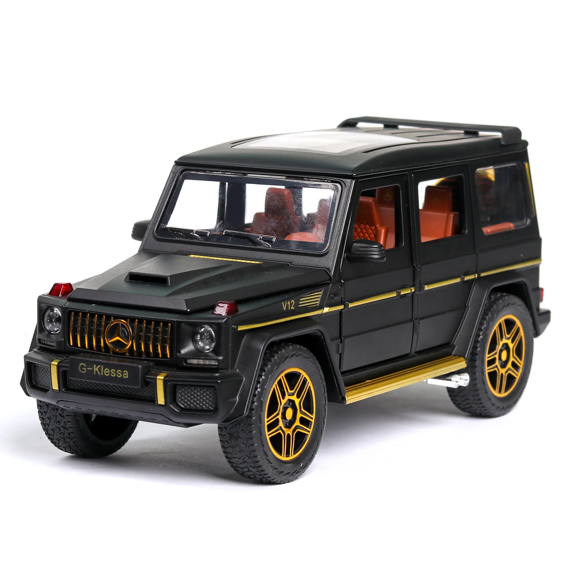 1:24 Высокая Имитация G63 бен литой под давлением металлический игрушечный автомобиль модель колеса высокая имитация звуковой светильник вытяжной автомобиль коллекция детских игрушек