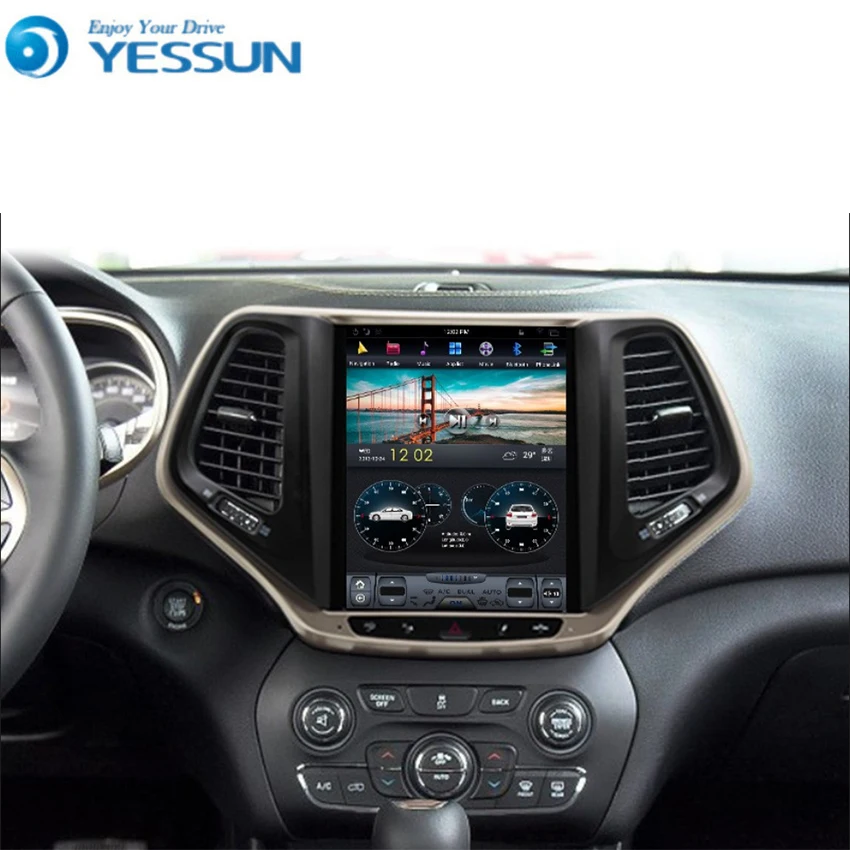 Для Jeep cherokee~ автомобильный Android мультимедийный плеер Автомобильный Радио gps навигация большой экран зеркальная связь Bluetooth wifi