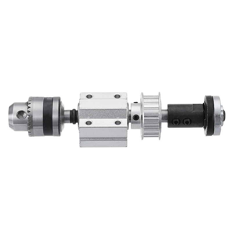 

Unpowered DIY Woodworking Cutting Grinding Spindle Trimming Belt B16 Drill Chuck Set Lathe Accessories