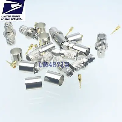 DHL/EMS 50 шт. разъем SMA штекер обжимные клещи RG8 LMR400 RG213 RG165 RG393 RG214 м никель-d2