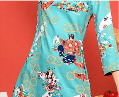 SWEETXUE/Новинка; сезон осень; китайский стиль; Cheongsam; повседневные свободные мини-вечерние платья для женщин; Современные винтажные платья для девочек; Qipao; модные женские платья