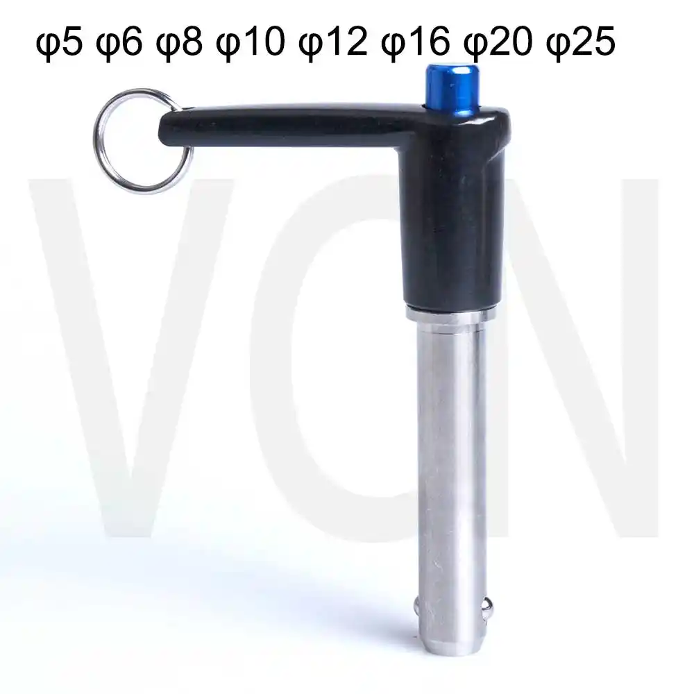 Usable Steel Ball Lock Quick Release Pin Ring Handle Locking Dia 6//8//10mm