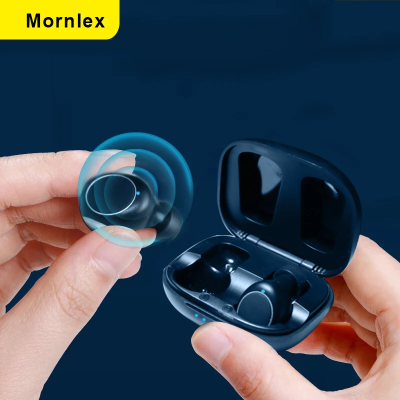 Mornlex mt01 tws bluetooth 5.0 fones de ouvido estéreo sem fio botão controle cancelamento ruído jogos esportes à prova dheadset água fone