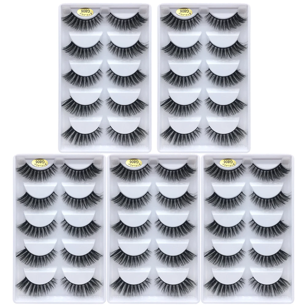 G806(25pairs) 25 пар 3D норковые ресницы накладные ресницы оптом натуральные длинные накладные ресницы 3D ресницы для наращивания cilios posticos g800 g806 - Цвет: G806(25pairs)
