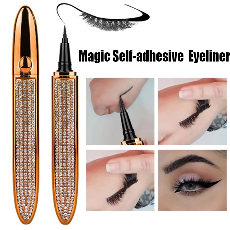 Magic Self Adhesive Eyeliner Lashes Long Lasting No Glue Non Blooming