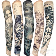 Нарукавник с татуировкой Поцелуй стиль знаменитостей открытый солнцестойкий колледж Стиль рука нарукавник рука охранника татуировки рукава