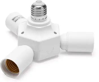 

4 in 1Light Socket Splitter JACKYLED E26 E27 Base Adapter Converter 3+1 Fixed Type