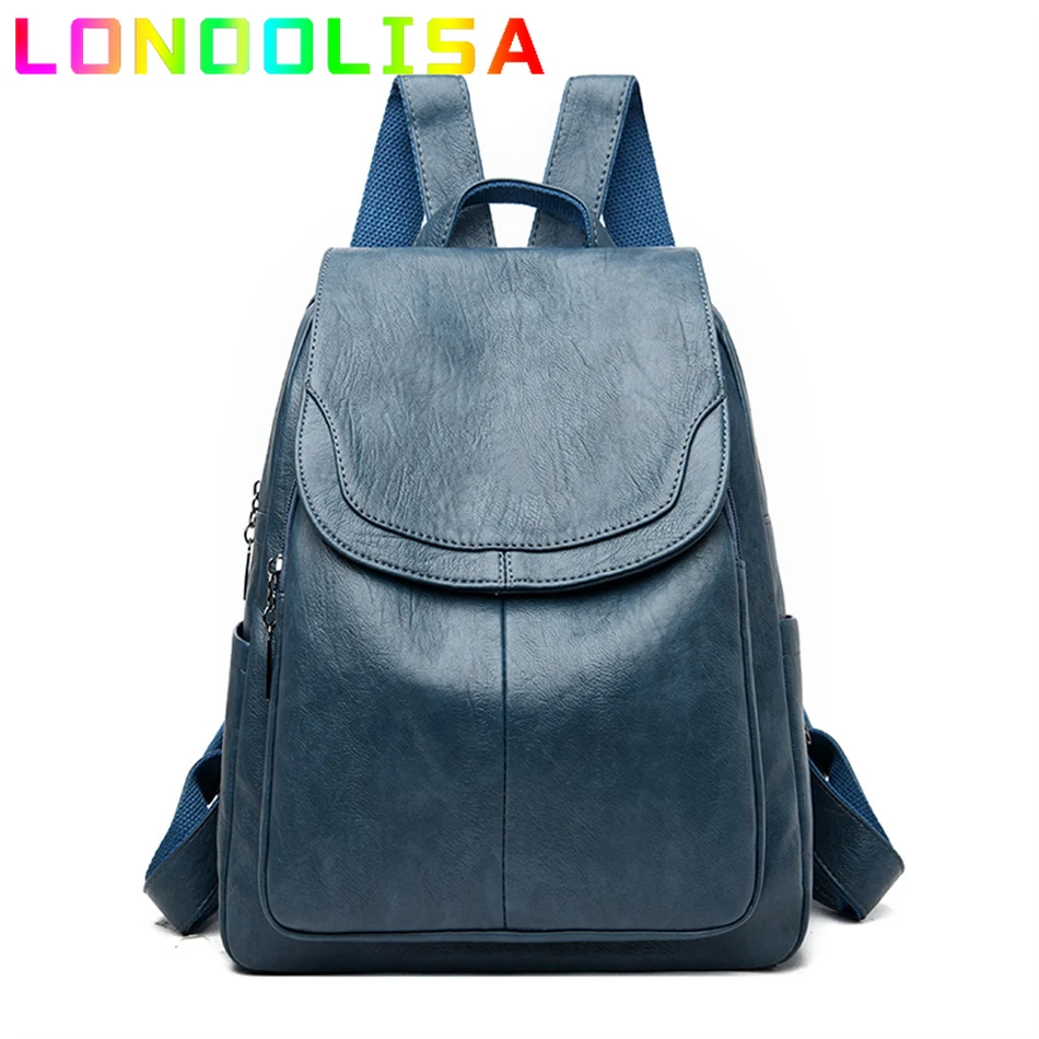 Luxury Backpack Women Leather Backpacks Vintage Female Sac a Dos Travel Bag  Ladies Bagpack Mochila Feminina - AliExpress