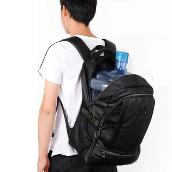 

Large Capacity Men Backpack Laptop 15.6 Casual Oxford Black College High Student Backpack School Bags Leisure Teen Bagpack 2020