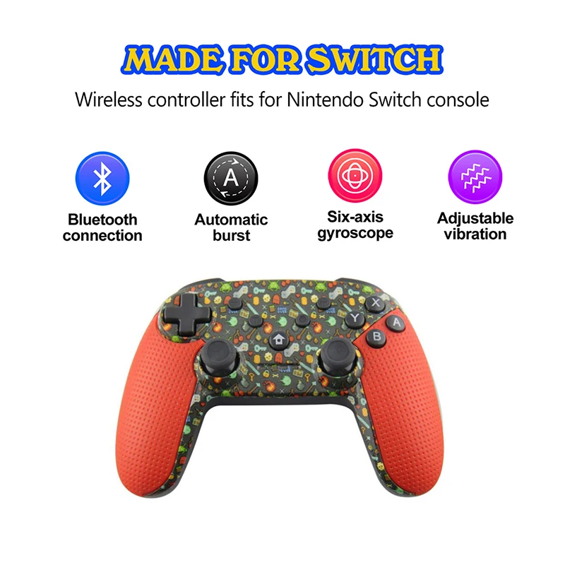 Беспроводной Bluetooth геймпад контроллер для Nintendo Switch джойстик PS3 ПК Android консоль