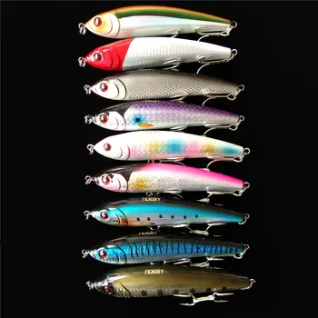 

Noeby 9pcs 14cm 70g sinking sea fishing lure stickbait pencil lures GT fishing saltwater stick bait tackle