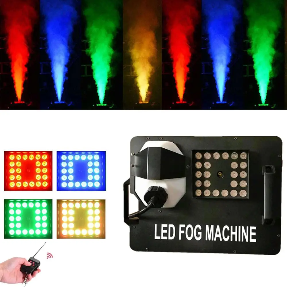 1500W DMX машина тумана 24x3W светодиодный RGB Пиро Вертикальная дымовая