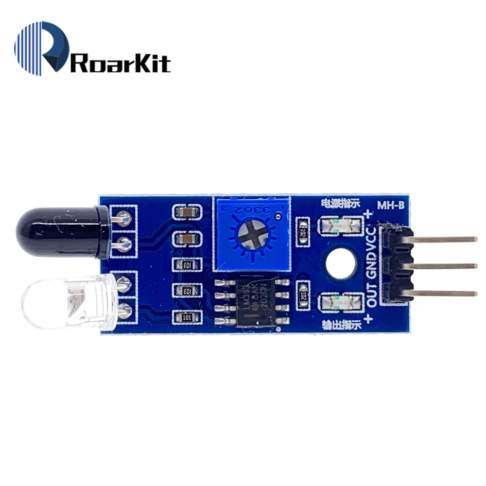 Ir módulo de sensor para evição de obstáculo, para robô carro inteligente arduino, 3 fios, fotoelétrico, refletor