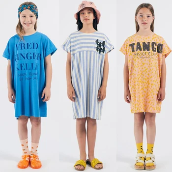

Kids Dresses For Girls 2020 Bc Brand New Spring Summer Baby Girl Animal Print T-shirt Dress Toddler Girls Homewear Casual Dress
