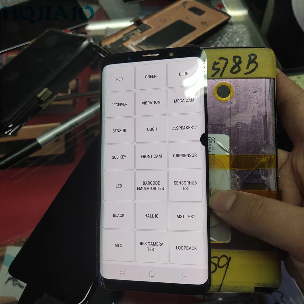 Наличие точечного теста AMOLED для Samsung Galaxy S9 G960 G960f дефектный ЖК дисплей сенсорный